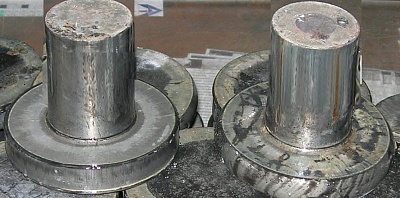 Штамповки дисков с валом из титанового сплава марки ВТ8